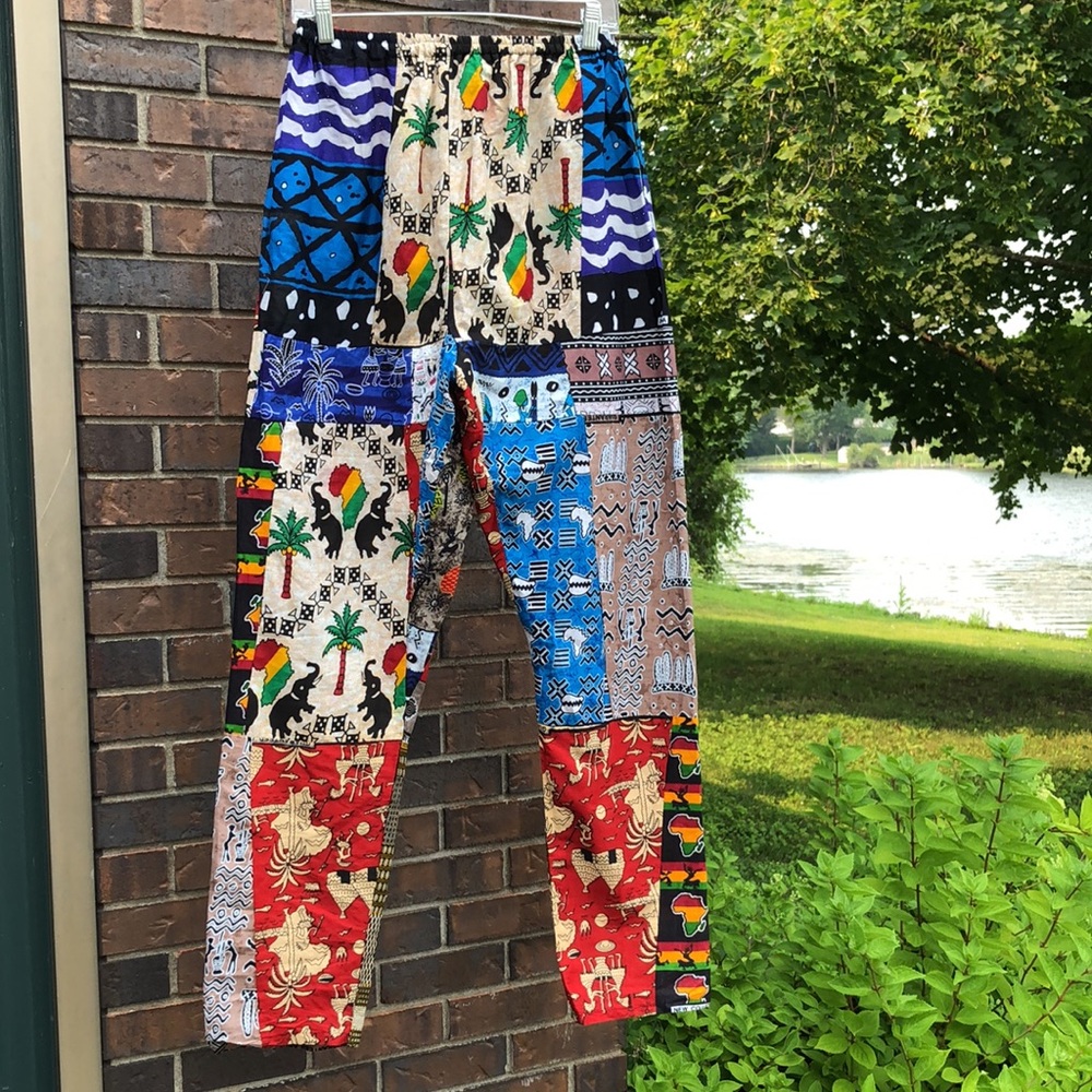 Colorful Patchwork Boho Lounge Pants - Picture 2 of 2